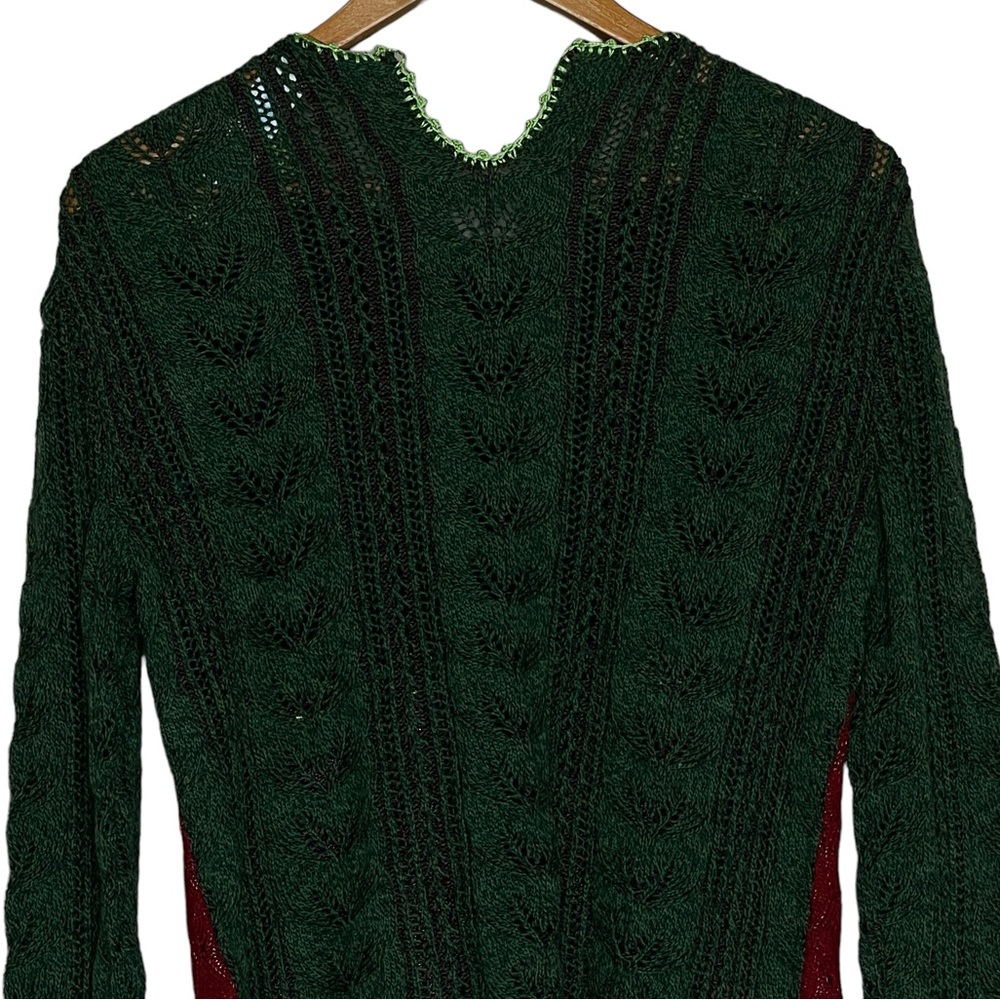 Christian Lacroix Vintage XL Wool Blend Funky Weave Sweater - Picture 7 of 9